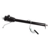 Steering Column - Tilt - 2 in Tube - 35 in Length - Hazard / Turn Signal - Stainless - Black Powder Coat - GM Fullsize Truck 1967-72 - Each thumbnail 1