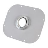 Steering Column Bracket - 2 in Diameter Tube - Swivel - Floor Mounting Plate - Aluminum - Natural - Each thumbnail 1