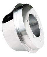 Steering Wheel Adapter - 2-1/2 in Thick - Hardware Included - Flaming River Waterfall Wheel to Flaming River Column - Polished - Universal - Each thumbnail 1