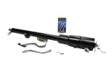Steering Column - Tilt - 2 in Tube - 35 in Length - Hazard / Key / Turn Signal - Stainless - Black Powder Coat - GM Fullsize Truck 1973-87 - Each thumbnail 1