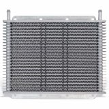 Fluid Cooler - 7.875 x 11 x 0.75 in - Plate and Fin Type - 23 Row - 3/8 in Hose Barb Inlet / Outlet - Fittings / Hardware / Hose - Aluminum - Natural - Transmission Fluid - Kit thumbnail 1