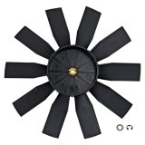 Electric Fan Blade - Replacement - 12 in - Straight Blade - Plastic - Black - Flex-A-Lite Electric Fans - Each thumbnail 1