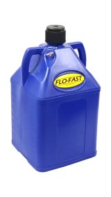 Utility Jug - 15 Gal - 14.5 x 15 x 27 in Tall - O-Ring Seal Cap - Petcock Vent - Square - Plastic - Blue - Each thumbnail 1