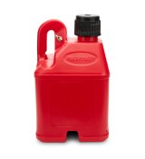 Utility Jug - Stackable - 5 gal - 11 x 11.25 x 18.5 in Tall - O-Ring Seal Cap - Petcock Vent - Square - Plastic - Red - Each thumbnail 1