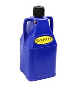 Utility Jug - 7.5 gal - 11.25 x 11 x 26 in Tall - O-Ring Seal Cap - Petcock Vent - Square - Plastic - Blue - Each thumbnail 1