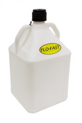 Utility Jug - 7.5 gal - 11.25 x 11 x 26 in Tall - O-Ring Seal Cap - Petcock Vent - Square - Plastic - White - Each thumbnail 1