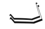 Fuel Cell Mounting Strap - 20.05 in Wide x 13.038 in Tall - Steel - Black Powder Coat - Dirt Late Model / Modified 15/17 Gallon Cells - Pair thumbnail 1