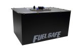 Fuel Cell and Can - Enduro Cell - 22 gal - 25.5 x 17.125 x 13.75 in Tall - 6 AN Male Outlet / Return - 8 AN Male Vent - Foam - Steel - Black Powder Coat - Each thumbnail 1