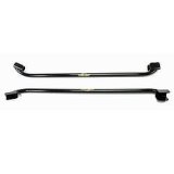 Subframe Connectors - Weld-On - 1-5/8 in OD x 0.125 Tubing - Steel - Black Powder Coat - Convertible - Ford Mustang / Mercury Cougar 1967-73 - Kit thumbnail 1