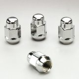 Lug Nut - Acorn Bulge - 14 mm x 1.50 Right Hand Thread - 13/16 in Hex Head - 60 Degree Seat - Closed End - Steel - Chrome - Set of 4 thumbnail 1