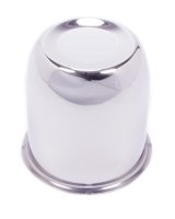 Wheel Center Cap - 3.195 in OD - 3.25 in Tall - Closed End - Stainless - Polished - Universal - Each thumbnail 1