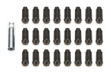 Lug Nut - 14 mm x 1.50 Thread - Spline Drive - 60 Degree Seat - Closed End - Steel - Black Chrome - Set of 24 thumbnail 1