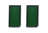 Air Filter Element - Panel - 10.875 in L x 6 in W x 1.125 in H - Reusable Cotton - Green - Pair thumbnail 1