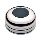 Horn Button - GT3 Low Profile - Plain Black Center - Aluminum - Polished - 3-Bolt Steering Wheels - Each thumbnail 1