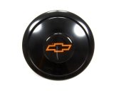 Horn Button - GT9 - Chevy Bowtie Logo - Aluminum - Black Anodized - 9-Bolt Steering Wheels - Each thumbnail 1