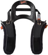 Head and Neck Support - Hans III - FIA Approved - Sliding Post Tether - Helmet Anchor - Plastic - Black - Large - Kit thumbnail 1