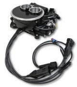 Fuel Injection - Sniper EFI - Throttle Body - Holley 2-Barrel Flange - Programmer Included - Aluminum - Black - Kit thumbnail 1