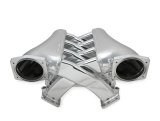 Intake Manifold - Sniper EFI Fabricated - 102 mm Throttle Body Flange - Fuel Rails Included - Rectangle Port - Aluminum - Silver Anodized - GM LS-Series - Each thumbnail 1
