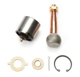 Ball Joint - Precision - Take-A-Part - Greasable - Upper - Weld-In - Low Friction - 1.500 in/ft Taper - 3.34 in Stud - 1 in Extended Length - 1/2-20 in Thread - Hardware Included - Aluminum Cap - Black Anodized - 1 in Longer Stud - Each thumbnail 1