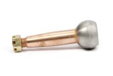 Ball Joint Stud - 1.500 in/ft Taper - 4.09 in Long - Plus 0.75 in Extended Length - 1.437 in Ball - 1/2-20 in Thread - Steel - Copper Plated - Each thumbnail 1