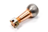 Ball Joint Stud - 2.000 in/ft Taper - 3.15 in Long - Standard Length - 1.437 in Ball - 5/8-18 in Thread - Steel - Copper Plated - Each thumbnail 1