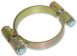 Axle Housing Retainer Clamp - 2-Piece - 3 in ID - 1 in Width - 2-Bolt - Steel - Cadmium - Each thumbnail 1