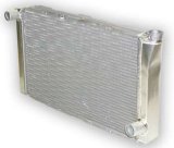 Radiator - 26.75 in W x 20 in H x 3 in D - Driver Side Inlet - Passenger Side Outlet - Aluminum - Natural - Each thumbnail 1