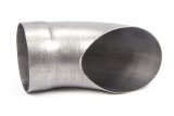 Exhaust Tip - Slip-On - 5 in Diameter - 5 in Diameter Round Outlet - Single Wall - Cut Edge - Angled Cut - Turndown Style - 60 Degree - Steel - Natural - Each thumbnail 1