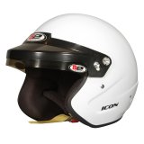 Helmet - Icon - Open Face - Snell SA2020 - Head and Neck Support Ready - White - X-Large - Each thumbnail 1