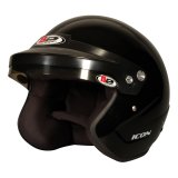 Helmet - Icon - Open Face - Snell SA2020 - Head and Neck Support Ready - Black - X-Large - Each thumbnail 1