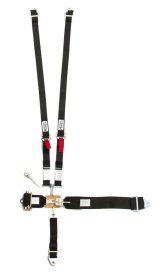 Harness - 5 Point - Latch and Link - SFI 16.1 - Ratchet Adjust - Bolt-In / Wrap Around - Individual Harness - HANS Ready - Black - Kit thumbnail 1