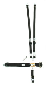 Harness - 5 Point - Latch and Link - SFI 16.1 - Ratchet Adjust - Bolt-In / Wrap Around - Individual Harness - HANS Ready - Black - Kit thumbnail 1