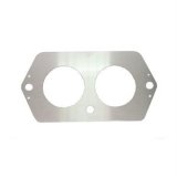 Gauge Panel Face Plate - Two 2.635 in Holes - Aluminum - Natural - Sprint Car - Each thumbnail 1