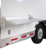 Trailer Table - Fold Down - Wall Mount - 49-1/4 x 20-1/8 in - Aluminum - Black Anodized - Each thumbnail 1