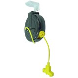 Retractable Cord Hanger Bracket - Wall Mount - 11 Gauge - Steel - White Powder Coat - Each thumbnail 1