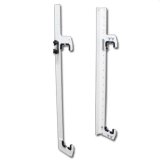 Radiator Hanger - Wall Mount - Adjustable - 24 in Tall - 2.25 in Wide Radiators - Aluminum - White Powder Coat - Kit thumbnail 1