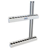 Torsion Bar Rack - Wall Mount - 2-Piece - 12 Bar Capacity - Aluminum - White Powder Coat - Midget Torsion Bars - Each thumbnail 1
