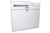Trailer Cabinet - Wall Mount - 23 in Square - Integral Utility Shelf - Aluminum - White Powder Coat - Each thumbnail 1