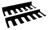 Radius Rod Rack - Wall Mount - Lower - 15 in Long - 12 Rod Capacity - 1.250 in Radius Rods - Aluminum - Black Powder Coat - Each thumbnail 1