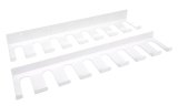 Radius Rod Rack - Wall Mount - Lower - 20 in Long - 16 Rod Capacity - 1.125 in Radius Rods - Aluminum - White Powder Coat - Kit thumbnail 1