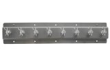 Shock Rack - Single Row - Wall Mount - 20 in Long - 8 Shock Capacity - Aluminum - White Powder Coat - Each thumbnail 1