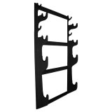 Axle Rack - Wall Mount - 2 Axle Sets Capacity - Aluminum - Black Powder Coat - Each thumbnail 1