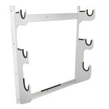 Axle Rack - Wall Mount - 2 Front Axles and 1 Rear Axle Capacity - Aluminum - White Powder Coat - Each thumbnail 1