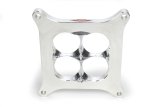 Carburetor Spacer - Super Sucker - 1 in Thick - 4 Hole - Square Bore - Aluminum - Polished - Each thumbnail 1