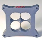 Carburetor Spacer - Super Sucker - 1 in Thick - 4 Hole - Square Bore - Plastic - Black - Each thumbnail 1