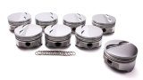 Piston - Premium Forged - Forged - 4.180 in Bore - 1/16 x 1/16 x 3/16 in Ring Grooves - Minus 5.50 cc - Pontiac V8 - Set of 8 thumbnail 1