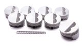 Piston - FHR Forged - Forged - 4.155 in Bore - 5/64 x 5/64 x 3/16 in Ring Grooves - Minus 3.70 cc - Small Block Chevy - Set of 8 thumbnail 1