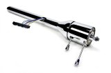 Steering Column - Retrofit - Tilt - Hazard / Turn Signal - Steel - Chrome - Chevy Truck 1955-59 - Each thumbnail 1