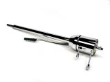 Steering Column - Retrofit - Tilt - Floor Shift - Hazard / Turn Signal - Steel - Natural - Chevy Corvette 1963-66 - Each thumbnail 1