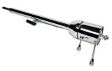 Steering Column - Retrofit - Tilt - Floor Shift - Hazard / Turn Signal - Steel - Chrome Plated - Chevy Corvette 1963-66 - Each thumbnail 1